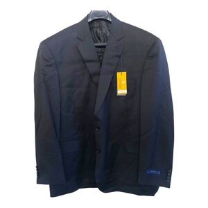 Stafford® Executive Super 100 Wool Classic Black Blazer Suit Jacket 54 B&T BLong